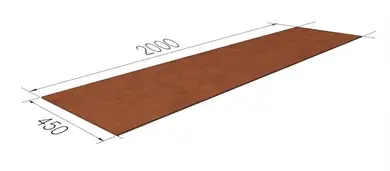 Лист плоский с посыпкой Gerard 450 2000 мм