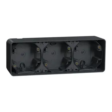 Коробка Schneider Electric для внеш. монтажа 3-ая IP55 "MUREVA S" черная (C3) 