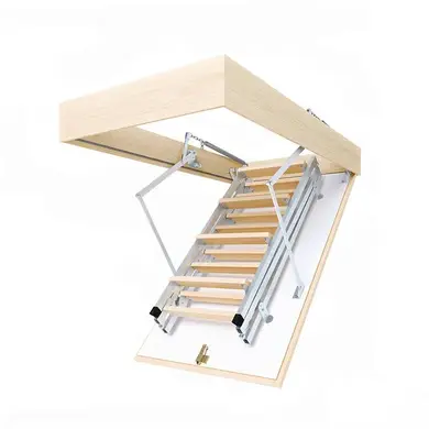 Горищні сходи Bukwood ECO Metal Standard 3-секційні Н280см 110х70 см