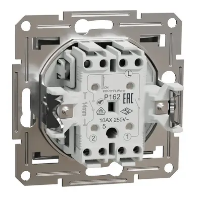 Выключатель Schneider Electric 2-кл. внутр. "ASFORA" без рамки алюминий (C1) 