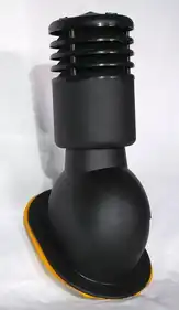 Вентиляционный выход Krono-Plast KPІО Ø150 для плоских крыш утепленный Черный