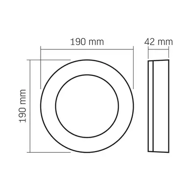 LED светильник ART IP65 круглый Videx 15W 5000K Black  (VL-BHFR-155B)