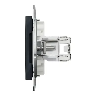 Розетка Schneider Electric комп. двойная RJ-45 внутр. "ASFORA" без рамки антрацит (C2) 