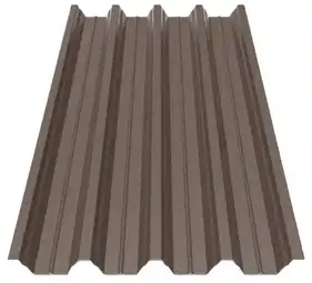 Профнастил Будсервіс Т-57 Relief iceCrystal mat Thyssen krupp 0.50 mm RAL 8019 Коричневий