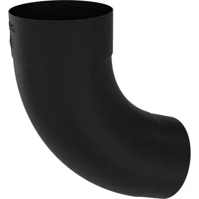 Колено 72˚ завальцованное с 1-м швом Zambelli Robust система 127/80 RAL 9005 Черный