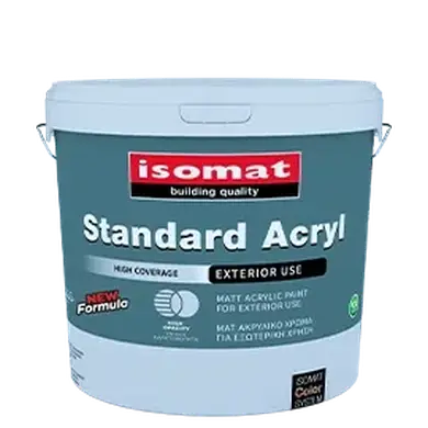 Матова акрилова фарба Isomat ISOMAT STANDARD ACRYL 15 л, білий