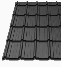 Металлочерепица Будсервис "Мадера 25" Relief iceCrystal mat Thyssen krupp 0.50 mm RAL 9005 Черный