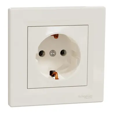 Розетка Schneider Electric 1-я З/К внутр. "ASFORA" сл.к. (C1) 