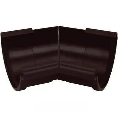 Угол желоба внутренний Galeco PVC система 90/50 135° RAL 8019 Темно-коричневый