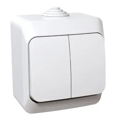 Выключатель Schneider Electric 2-кл. внеш. IP44 "Cedar Plus" белый (16А) (C1) 