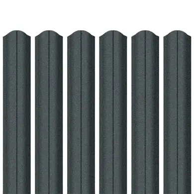 Ламель штахета Будсервіс Relief iceCrystal mat Thyssen krupp 0,50мм RAL 7016 Графіт