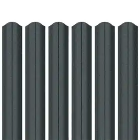 Ламель штахета Будсервіс Relief iceCrystal mat Thyssen krupp 0,50мм RAL 7016 Графіт