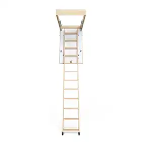 Чердачная лестница Bukwood ECO+ Standard деревянные 3-секционные Н280см 120х80 см