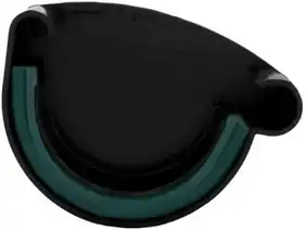 Заглушка желоба правая PROFIL система 90/75 RAL 9005 Черный