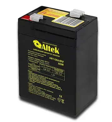 Акумулятор Altek ABT-5Аh/6V AGM