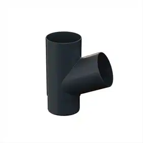 Тройник Galeco PVC система 130/80 67° RAL 7021 Графитовый
