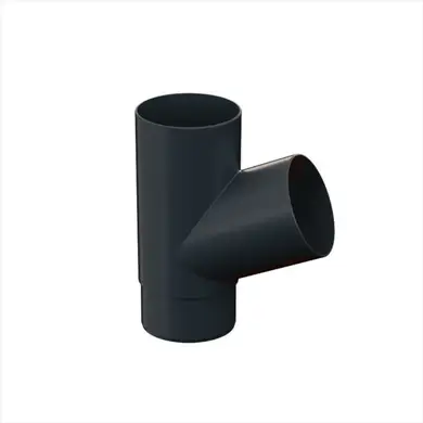 Трійник Galeco PVC система 130/80 67° RAL 7021 Графітовий 