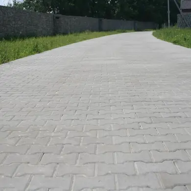 Тротуарна плитка Золотий Мандарин Подвійне Т 80 Сірий фаска 200х170