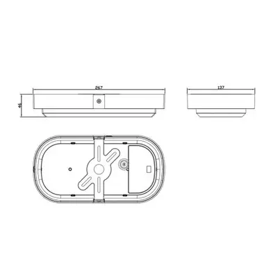 Світильник світлодіодний Maxus аварійний акумуляторний MBH 6W 6500K IP65 Emergency Evacuation WH Oval (1-MBH-EM-EVAC-WHO)