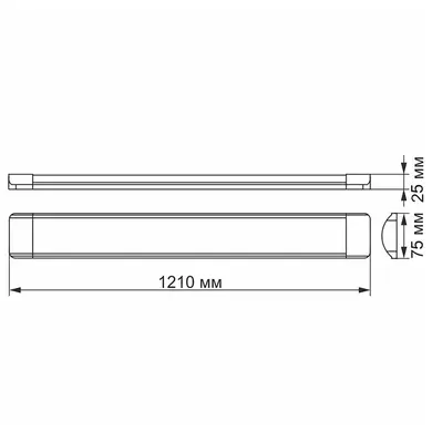 LED світильник лінійний Videx 36W 1,2М 5000K (VL-BN-36125)