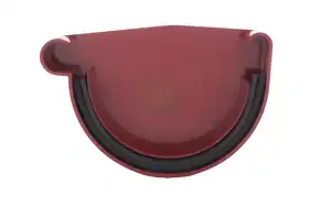 Заглушка желоба левая PROFIL система 130/100 RAL 3005 Красный