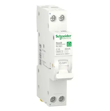 Дифференциальный автомат Schneider Electric RESI9 1M 1P+N 16A  C 30mA АC 6kA (C2)