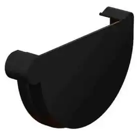 Заглушка ринви права Galeco PVC  система 90/50 RAL 9005 Чорний