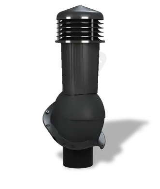 Вентиляційний вихід з відведенням конденсату для металочерепиці та профнастилу Wirplast WiroVent PERFEKTA PLUS K94 Ø125/500 мм чорний