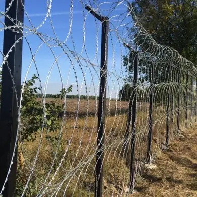 Армированная колючая лента Завод Центр - Сетка Заграда Егоза Плоская ПББ-600 2.2/3.2 мм бухта 6 м.п.