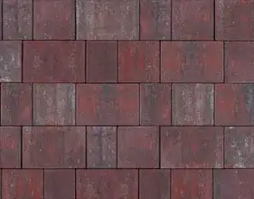 Тротуарная плитка Brukland Симфония 60 мм Гранат 240х160 мм, 160х160 мм, 120х160 мм