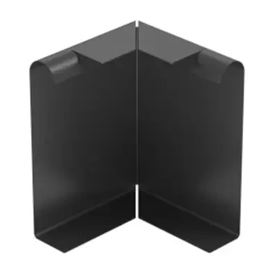 Кут зовнішній для планки декоративної Stal Galeco BEZOKAPOWY система 125/70х80 RAL 9005 Чорний