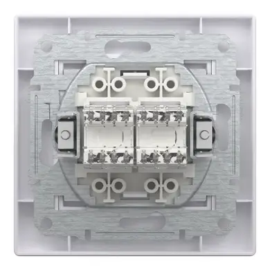 Розетка Schneider Electric комп. подвійна RJ-45 кат.6 UTP внутр. "ASFORA" бiла (C3) 