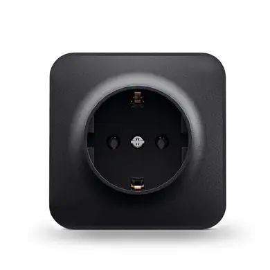 Розетка Videx Binera IP20 зовнішня одинарна із заземленням чорний графіт (VF-BNS21G-BG)