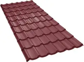 Металочерепиця GOOD ROOF Classic Roof 350/20,матполіестер 0,50 мм Італія/Бельгія/Польща Zn225 RAL 3005 Вишневий