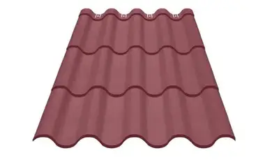 Металлочерепица GOOD ROOF PREMIUM Roof 350/30,матполиэстер 0,50мм Италия/Бельгия/Польш Zn225 RAL 3005 Вишневий