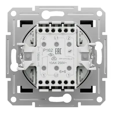 Выключатель Schneider Electric 2-кл. внутр. проходной "ASFORA" без рамки антрацит (C2) 