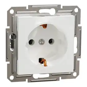 Розетка Schneider Electric 1-я З/К внутр. "ASFORA" без рамки белый без рамки 