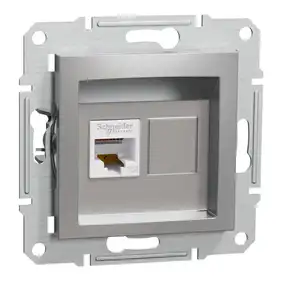 Розетка Schneider Electric комп. RJ-45 внутр. "ASFORA" без рамки алюм. (C1) 