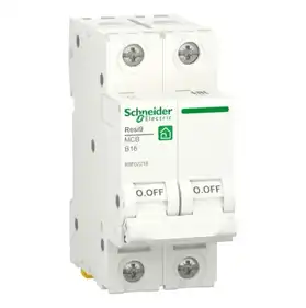 Автоматический выключатель Schneider Electric 2-п. RESI9 16A В (6kA) (C2)