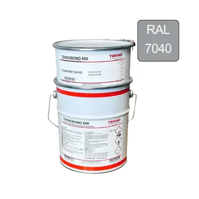 Эпоксидная краска для бетонных полов TEKNO Teknobond 600 Комплект (А+В) 5 кг, серый (RAL 7040)