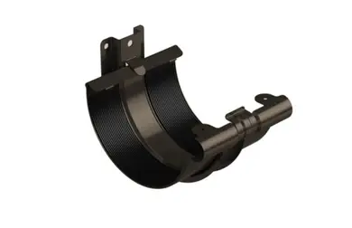 З'єднувач ринви з кронштейном Galeco Stal система 150/100 RAL 8019 Темно-коричневий