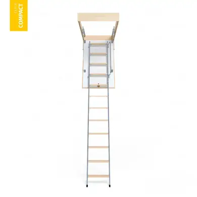 Горищні сходи Bukwood COMPACT Metal Standard 3-секційні Н280см 130х90 см