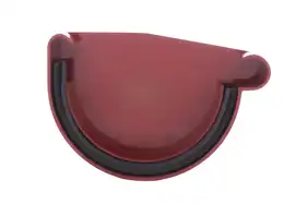 Заглушка ринви права PROFIL система 130/100 RAL 3005 Червоний