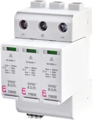 Ограничитель перенапряжения ETI ОПН ETITEC M T2 PV 1100/20 Y