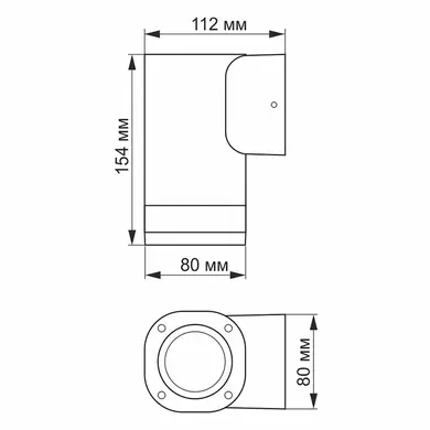 LED Світильник архітектурний AR071G IP54 Videx GU10 (VL-AR071G)