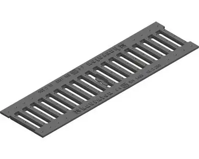 Решітка HUARATON Recyfix Standard 100 чавунна щілинна (щілина 14 мм), KTL, кл. C250, 0.5м.п.