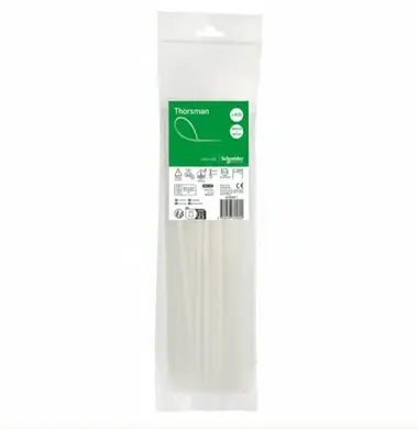 Хомут Schneider Electric 3,6х300 кабельний білий (100шт) 