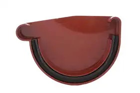 Заглушка желоба левая PROFIL система 130/100 RAL 8004 Кирпичный