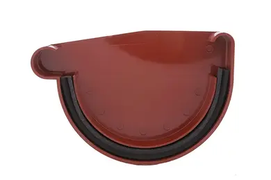 Заглушка желоба левая PROFIL система 130/100 RAL 8004 Кирпичный