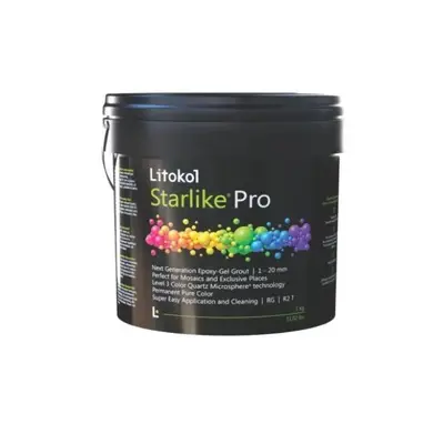 Декоративний епоксидний гель (6a покоління) для заповнення швів Litokol Starlike® Pro 07 Cenere відро 2,5 кг